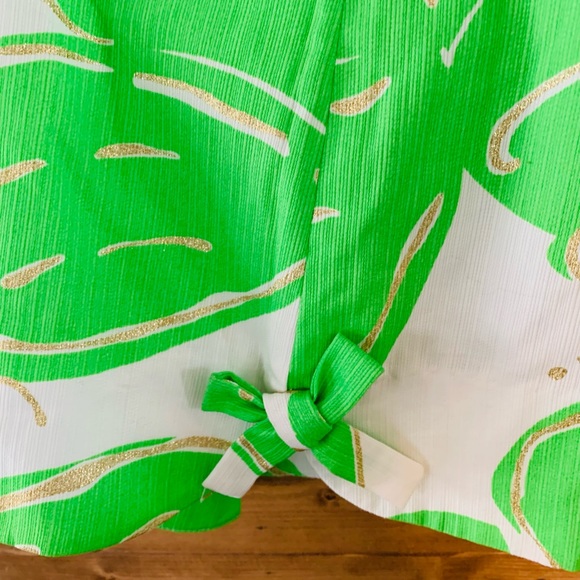 Lilly Pulitzer Womens Resort Stinger Glitter Green Bee Shift Delia Dress - Picture 7 of 7